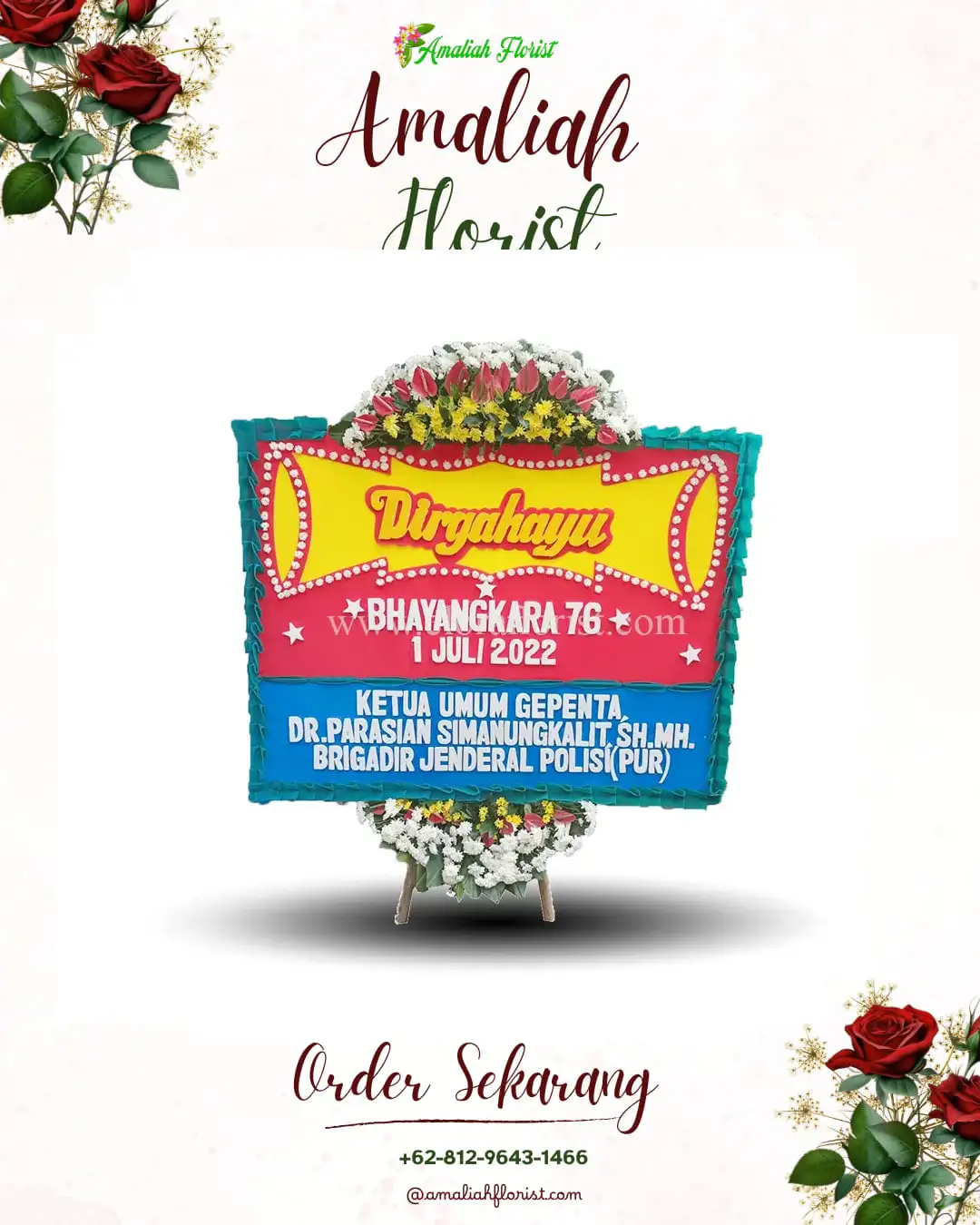 Papan Bunga HUT Ulang Tahun Bluto